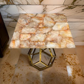 Agate Stone Crystal Table – Modern Coffee, Side, Dining & Accent Table for Home Decor Unique Handicrafts IND